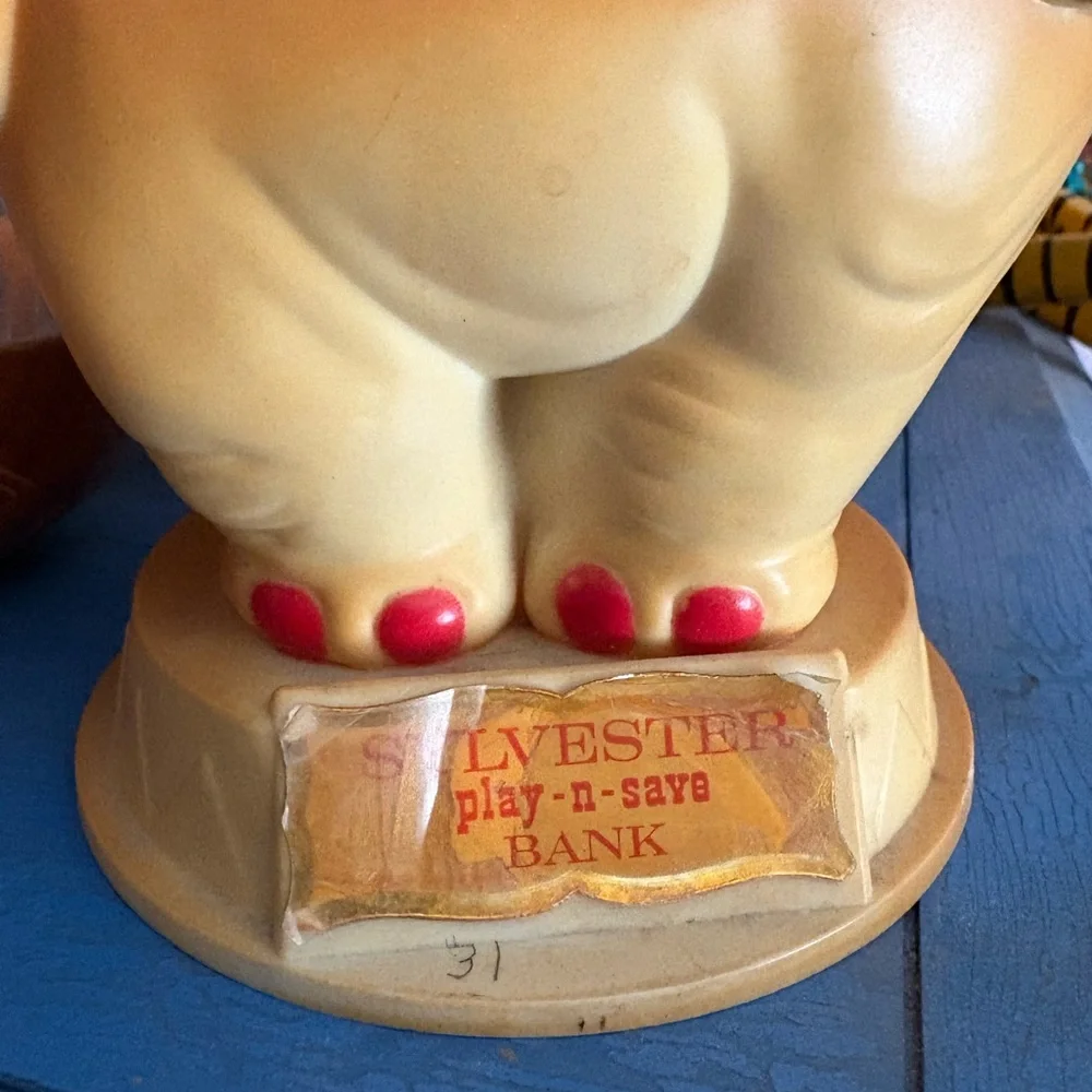 Sylvester Play-n-Save Bank Elephant Antique Circus Retro Mascon Toy Company